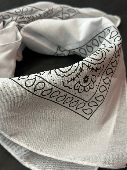 Bandana en coton blanc