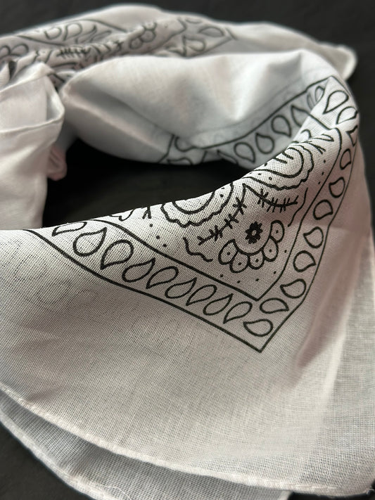 Bandana en coton blanc