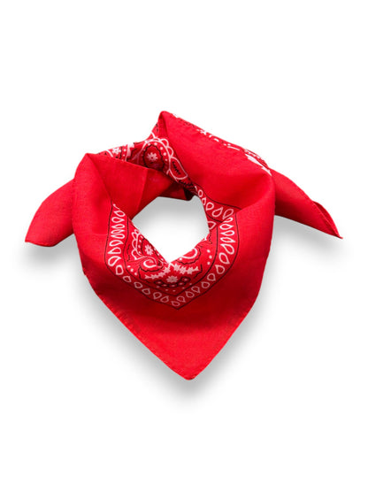 Bandana en coton rouge