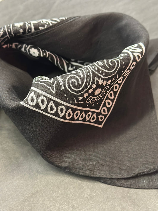 Bandana en coton noir