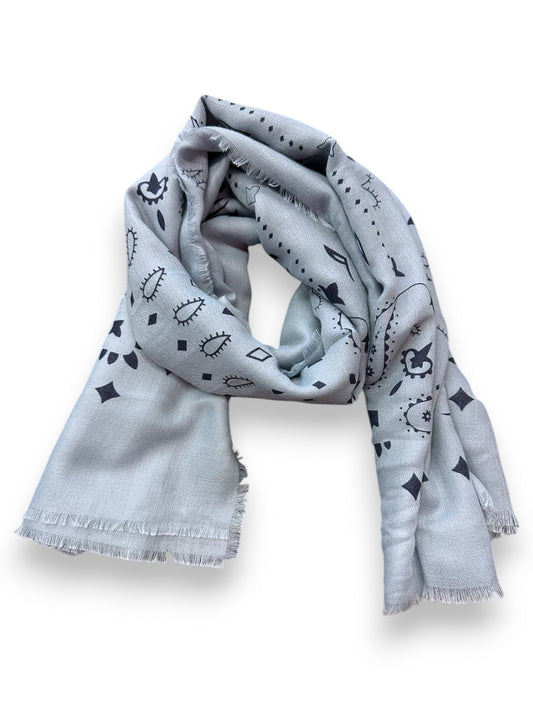Foulard XL bleu