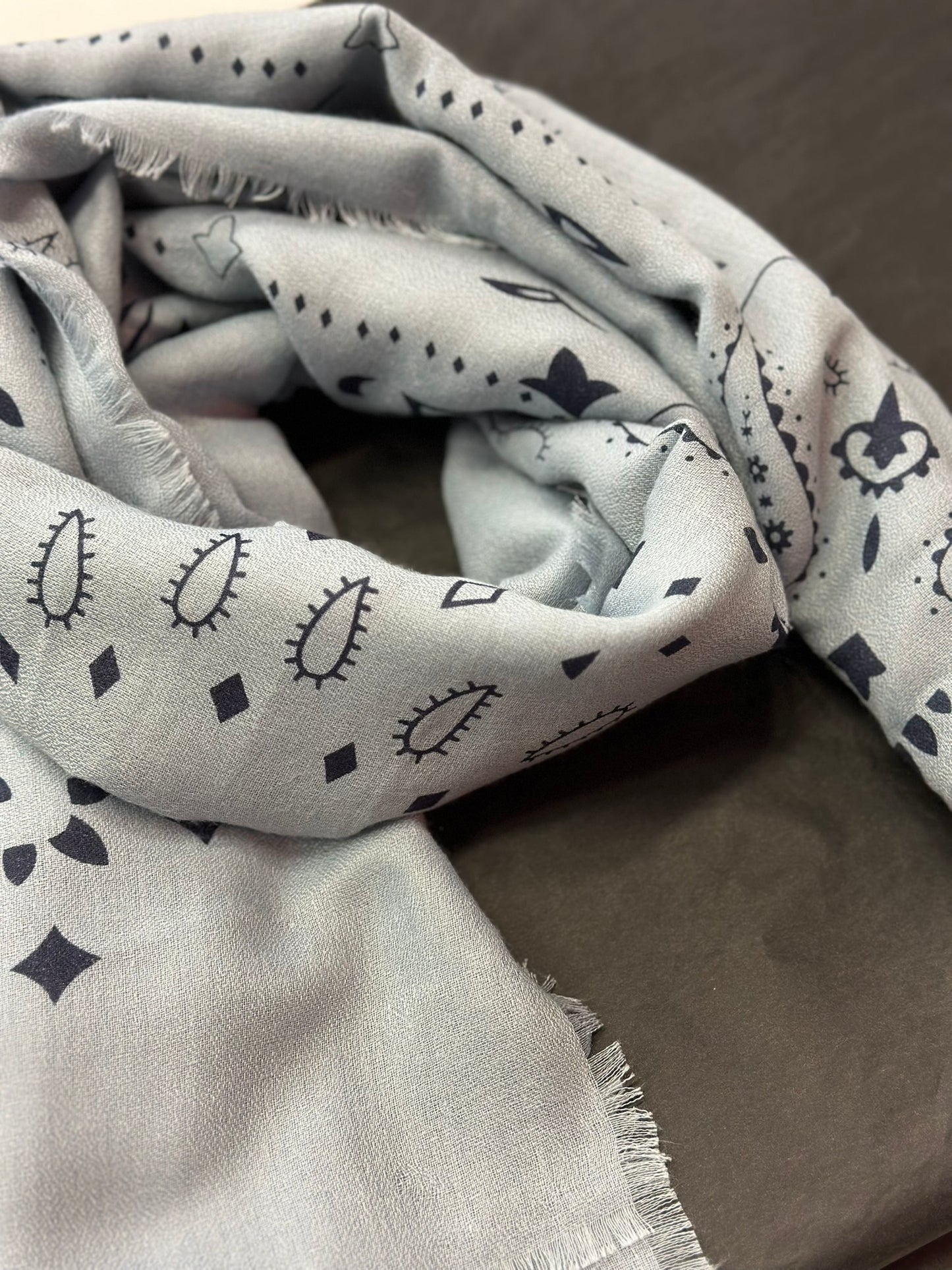 Foulard XL bleu