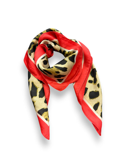Foulard léopard corail