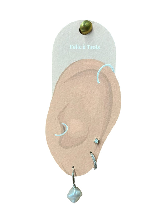 Accumulation 3 boucles Perle
