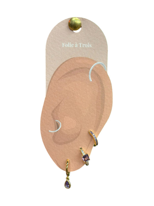 Accumulation 3 boucles lila