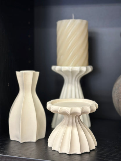 Bougeoir crème Sidoni - Taille M
