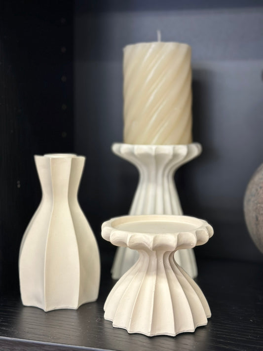 Bougeoir crème Sidoni - Taille M