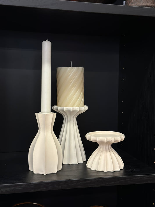 Bougeoir crème Sidoni - Taille L