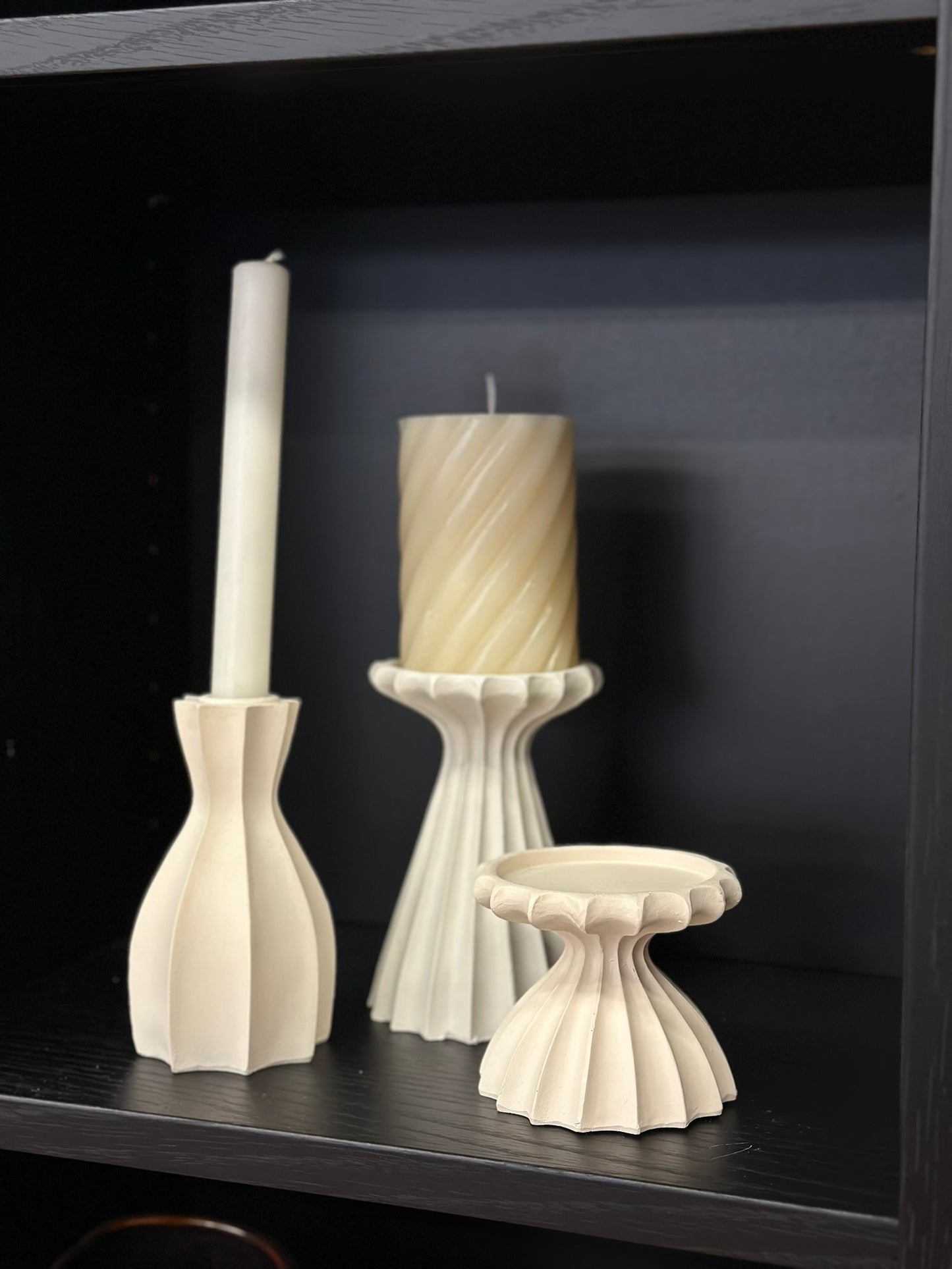 Bougeoir crème Sidoni - Taille M