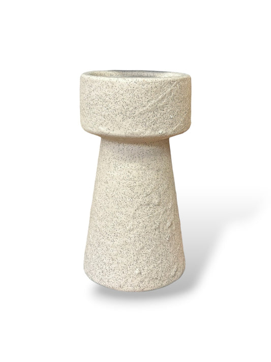 Bougeoir crème moucheté - Taille L
