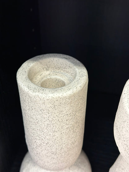 Bougeoir crème moucheté - Taille M