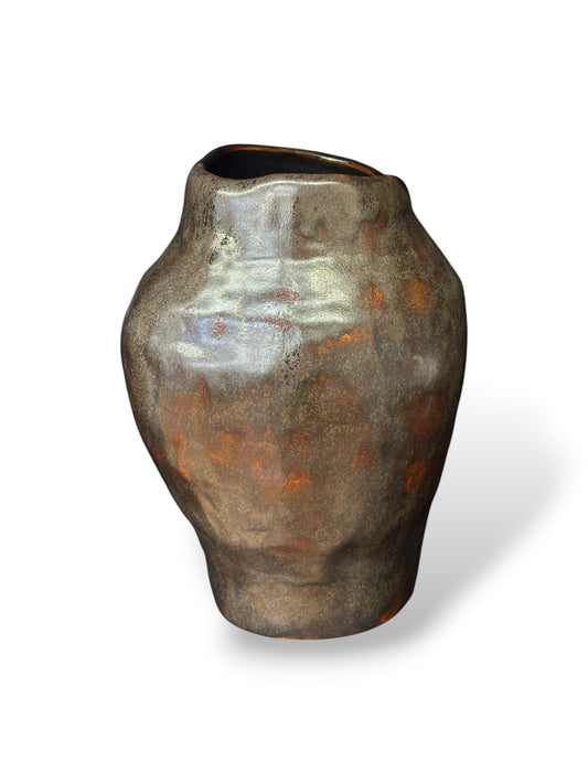 Vase organique marron - Forme haute