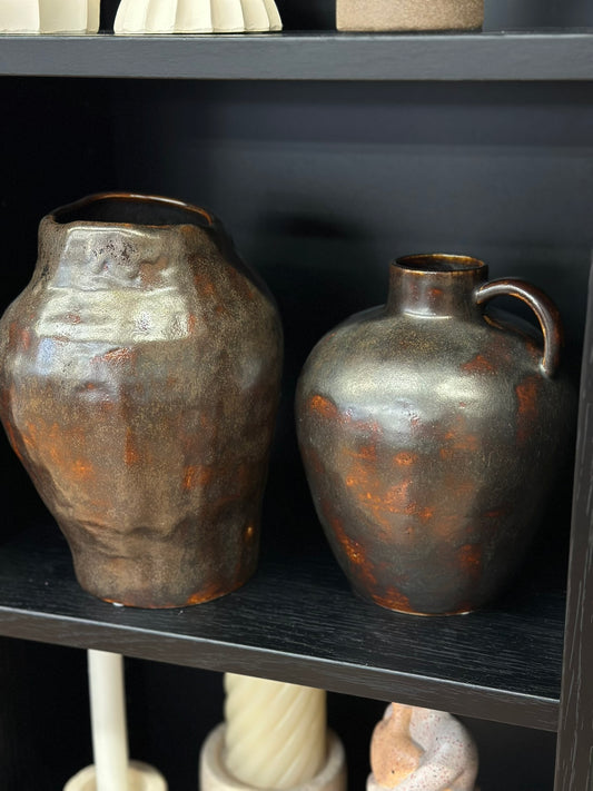 Vase organique marron - Forme haute