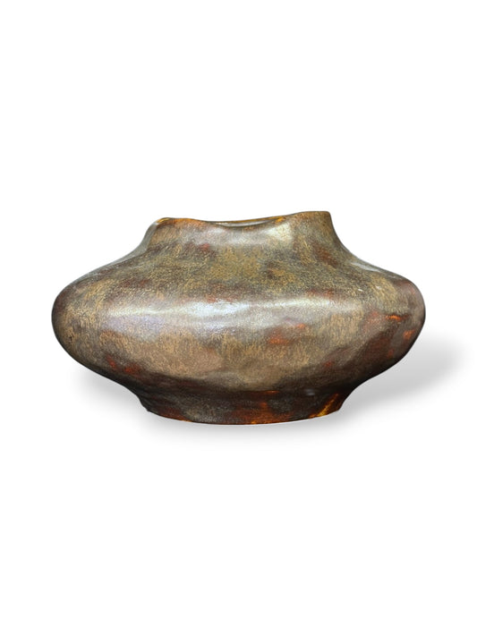 Vase organique marron - Forme basse