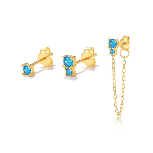 Accumulation 3 boucles turquoise