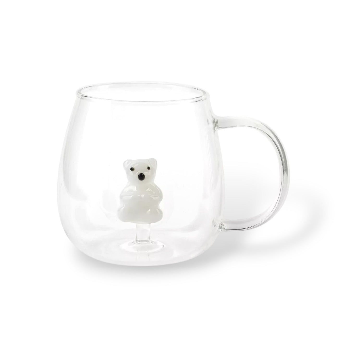 Mug animal intégré 400 ml - Ours blanc