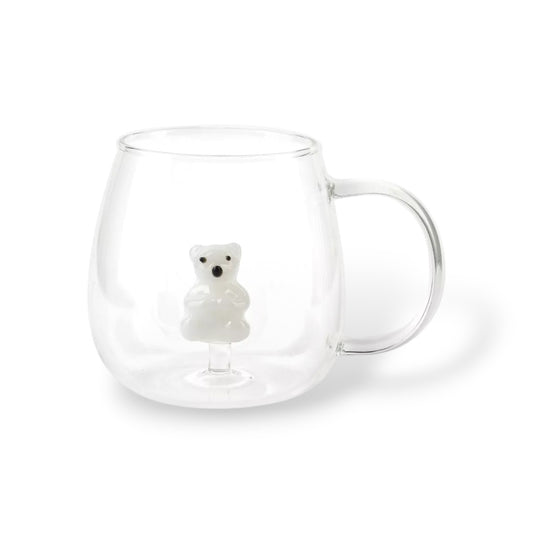 Mug animal intégré 400 ml - Ours blanc