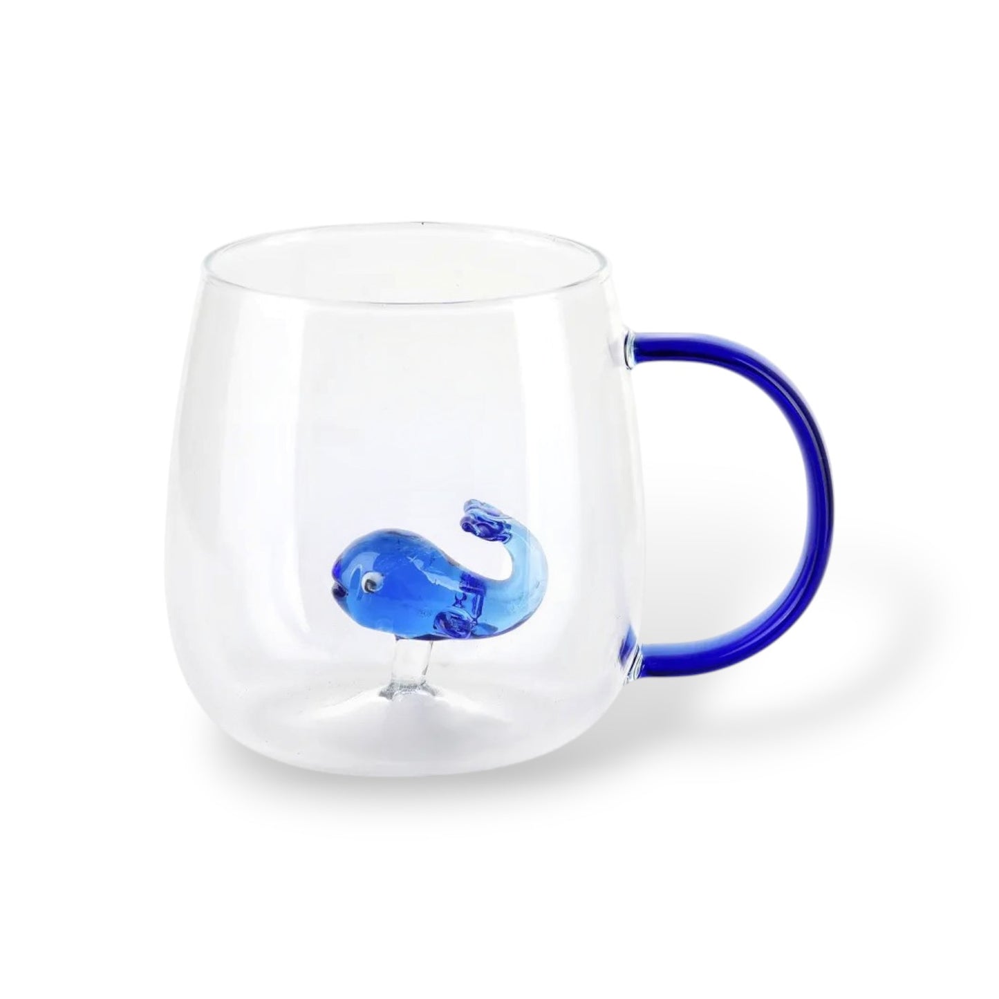 Mug animal intégré 400 ml - Baleine bleue