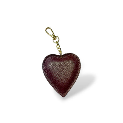 Porte clé en cuir - Coeur (plusieurs coloris)
