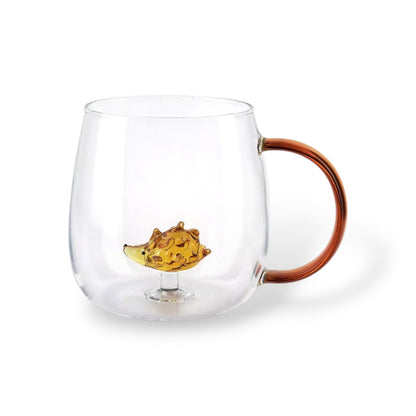 Mug animal intégré 400 ml - Hérisson orange