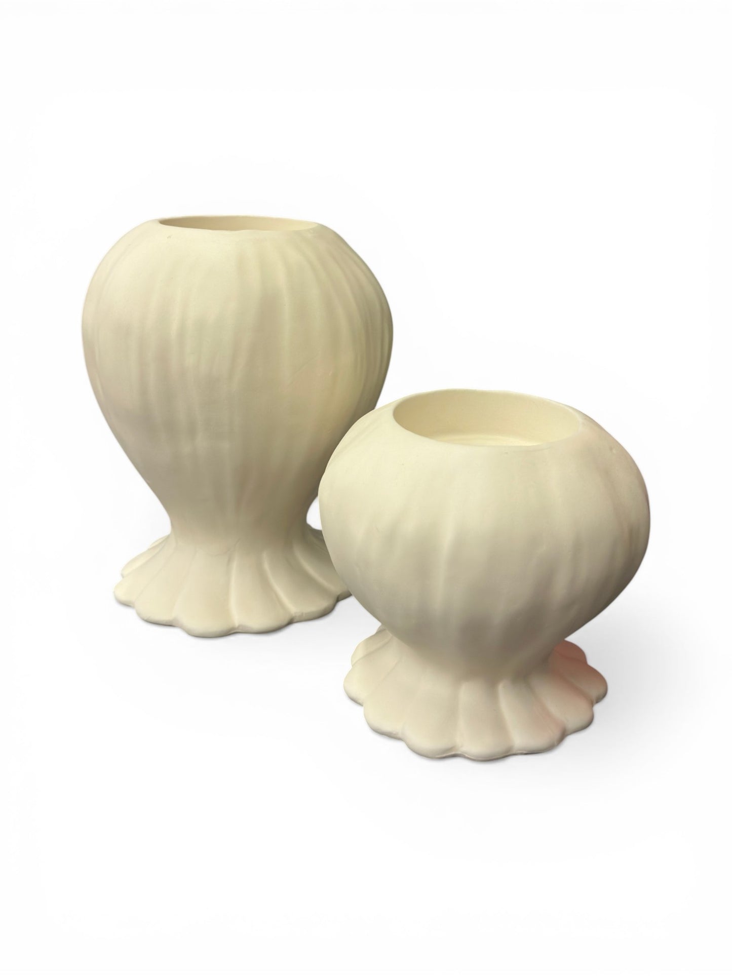 Bougeoir coquille écru - Format bas