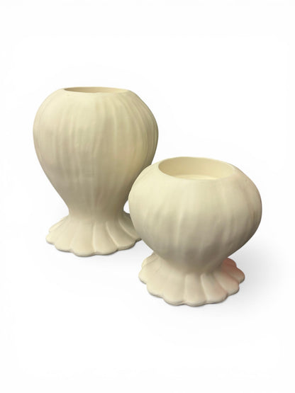 Bougeoir coquille écru - Format bas