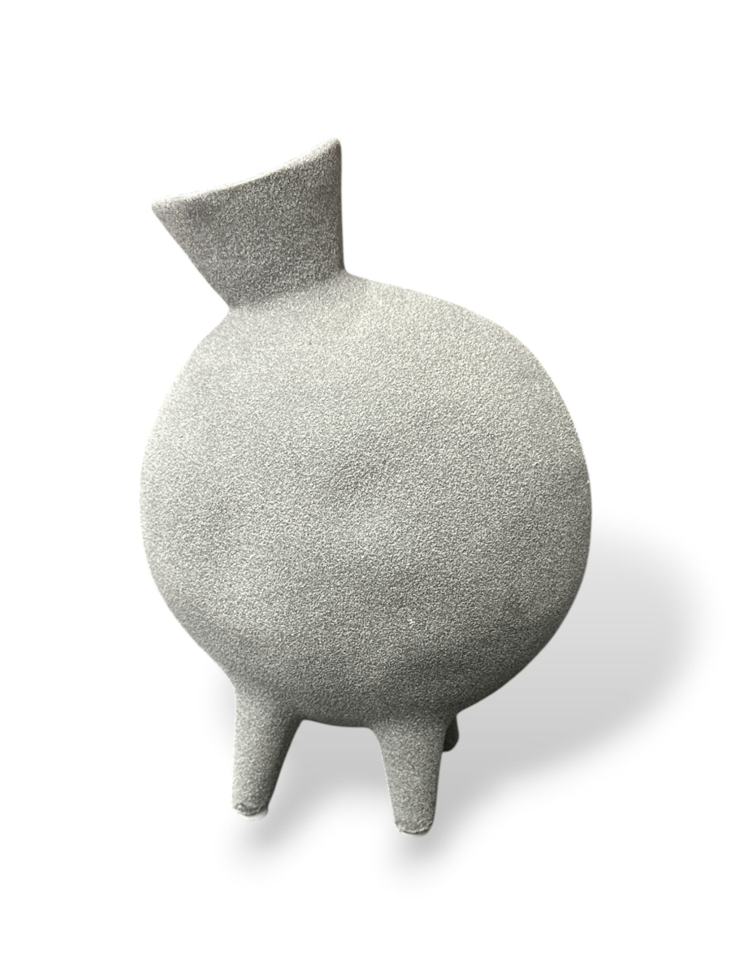 Vase décoratif gris - Forme organique