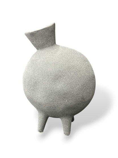 Vase décoratif gris - Forme organique