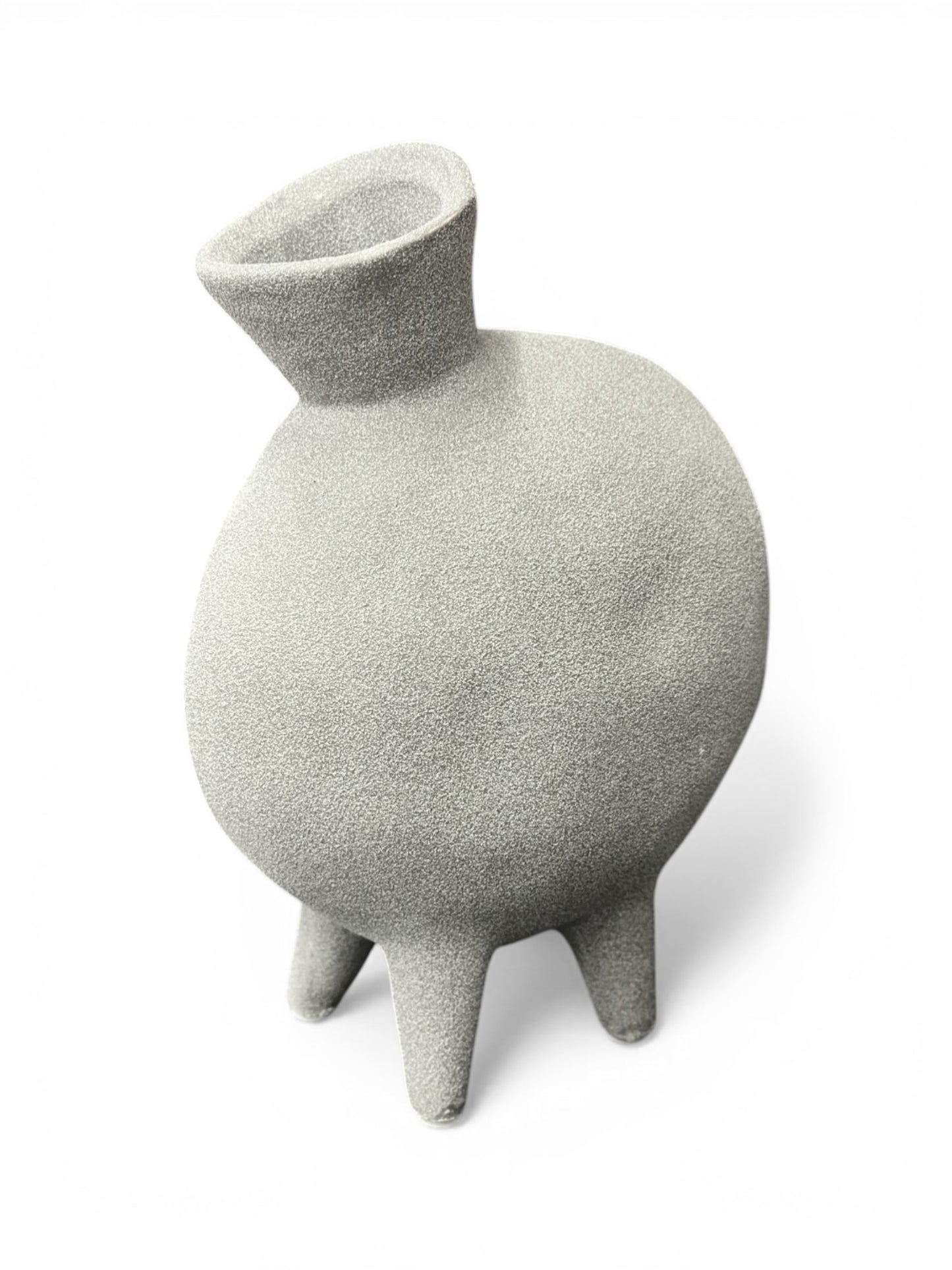 Vase décoratif gris - Forme organique