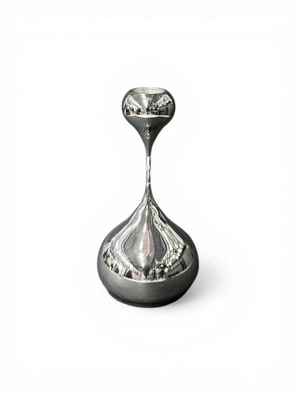 Bougeoir goutte chrome - Taille S