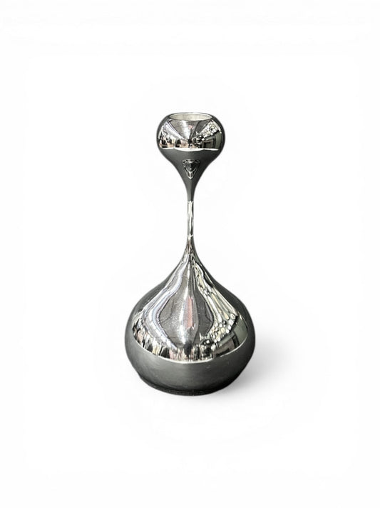 Bougeoir goutte chrome - Taille S