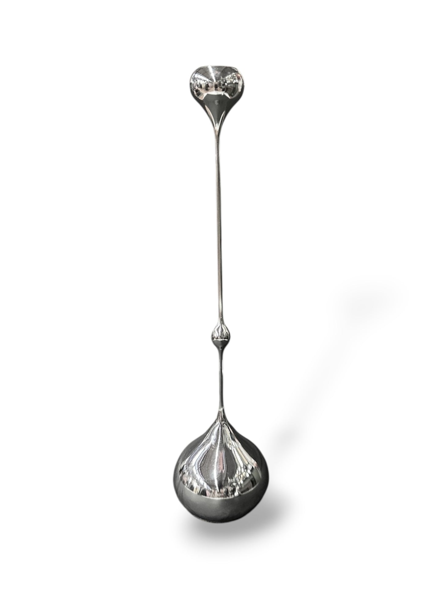 Bougeoir goutte chrome - Taille L