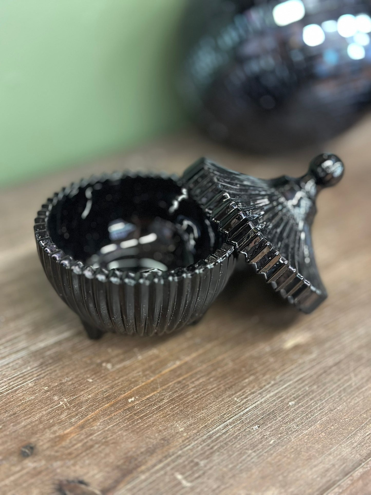 Sucrier en verre - noir