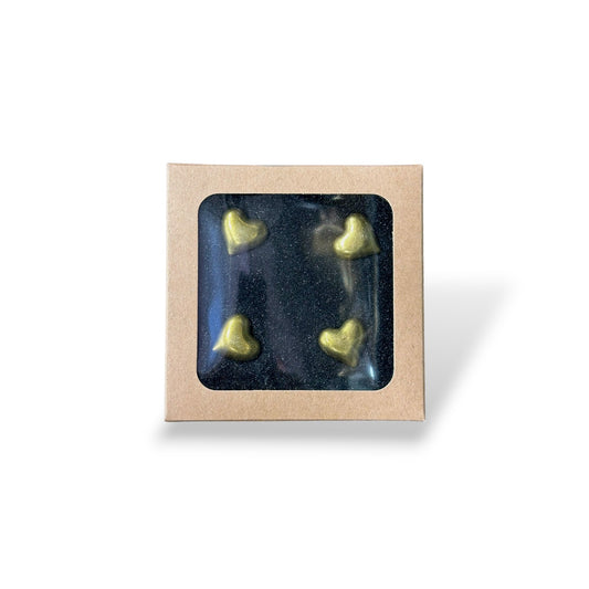 Bijoux de bougie - cœurs dorés (boîte de 4)