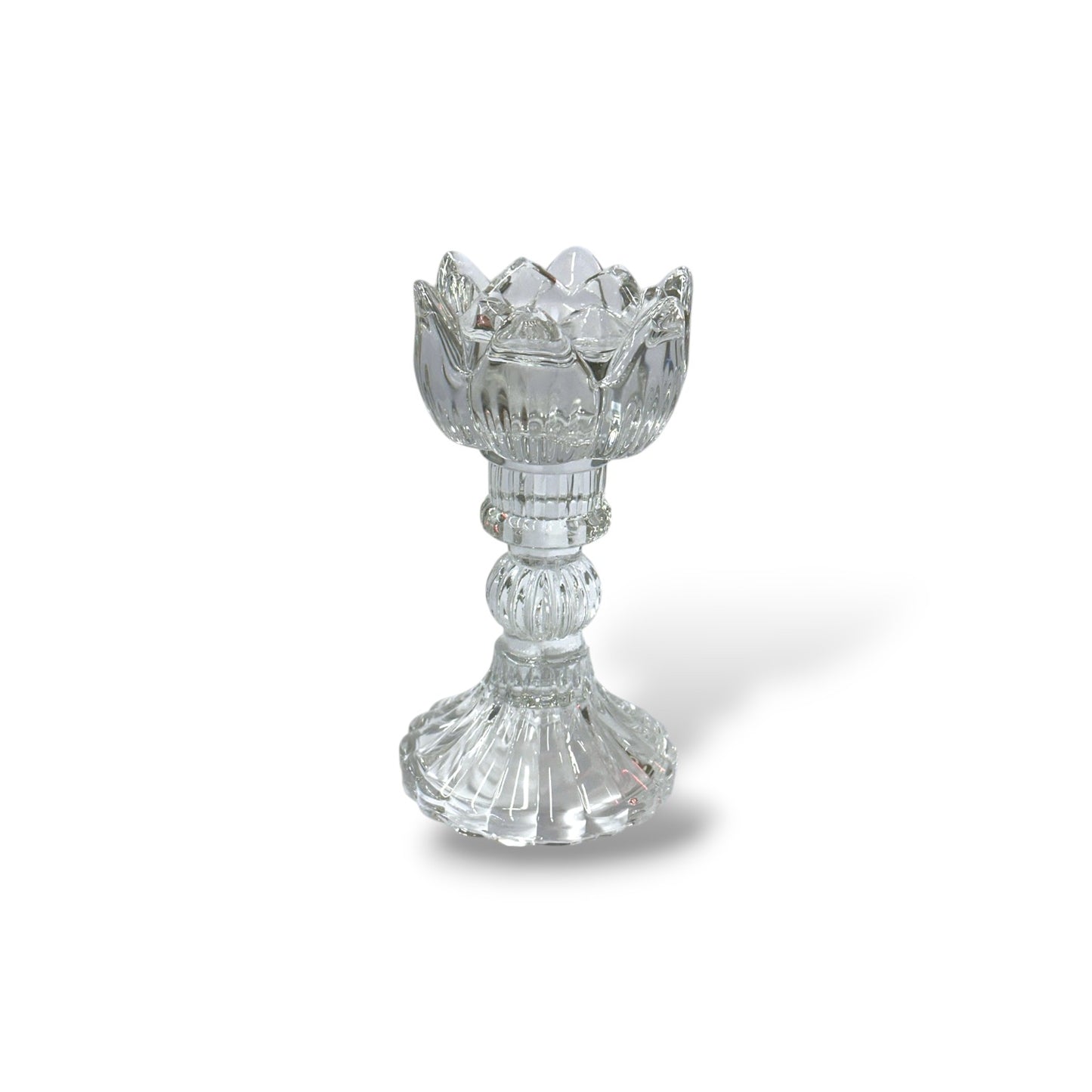 Bougeoir en verre tulipe - grand modèle