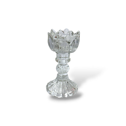 Bougeoir en verre tulipe - grand modèle