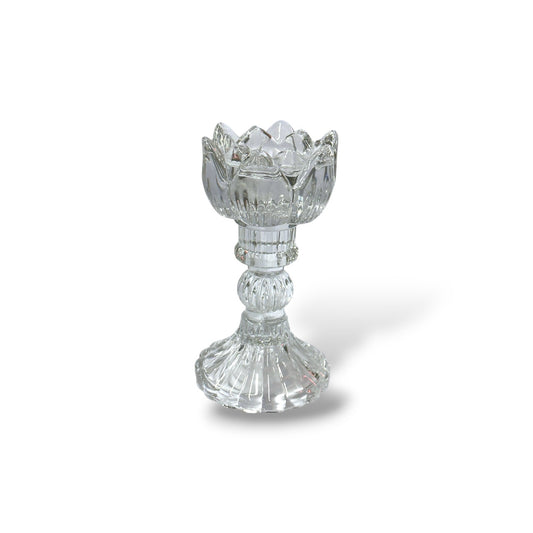 Bougeoir en verre tulipe - grand modèle