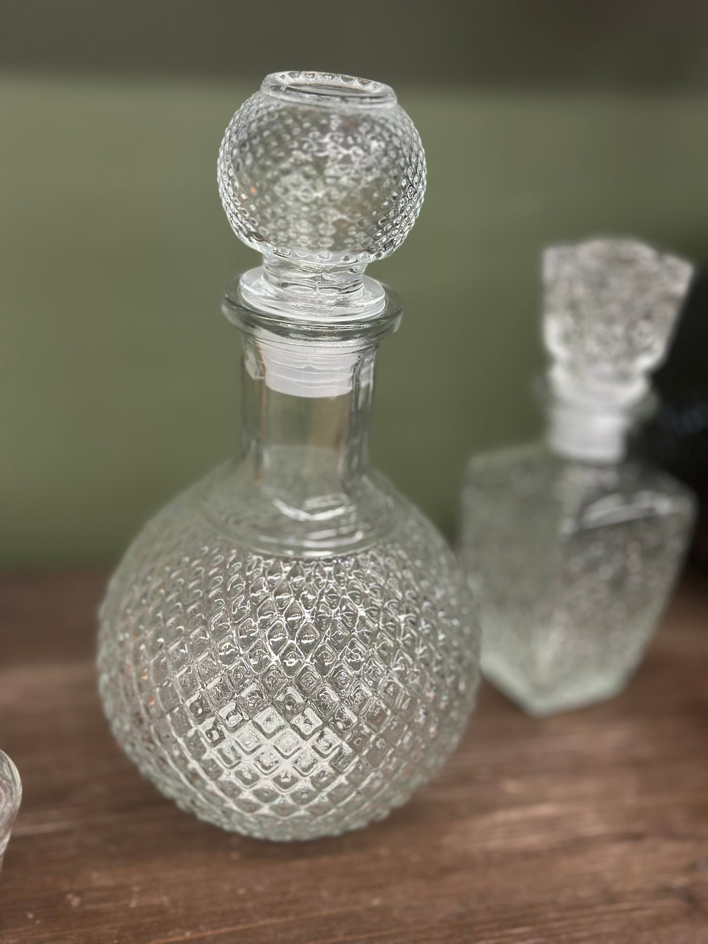 Fiole décorative en verre ronde - format grand