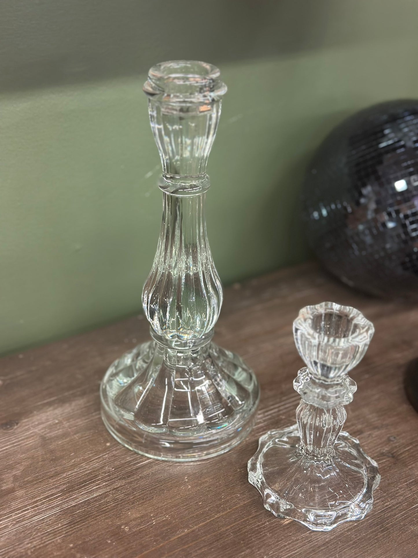 Bougeoir en verre - grand modèle
