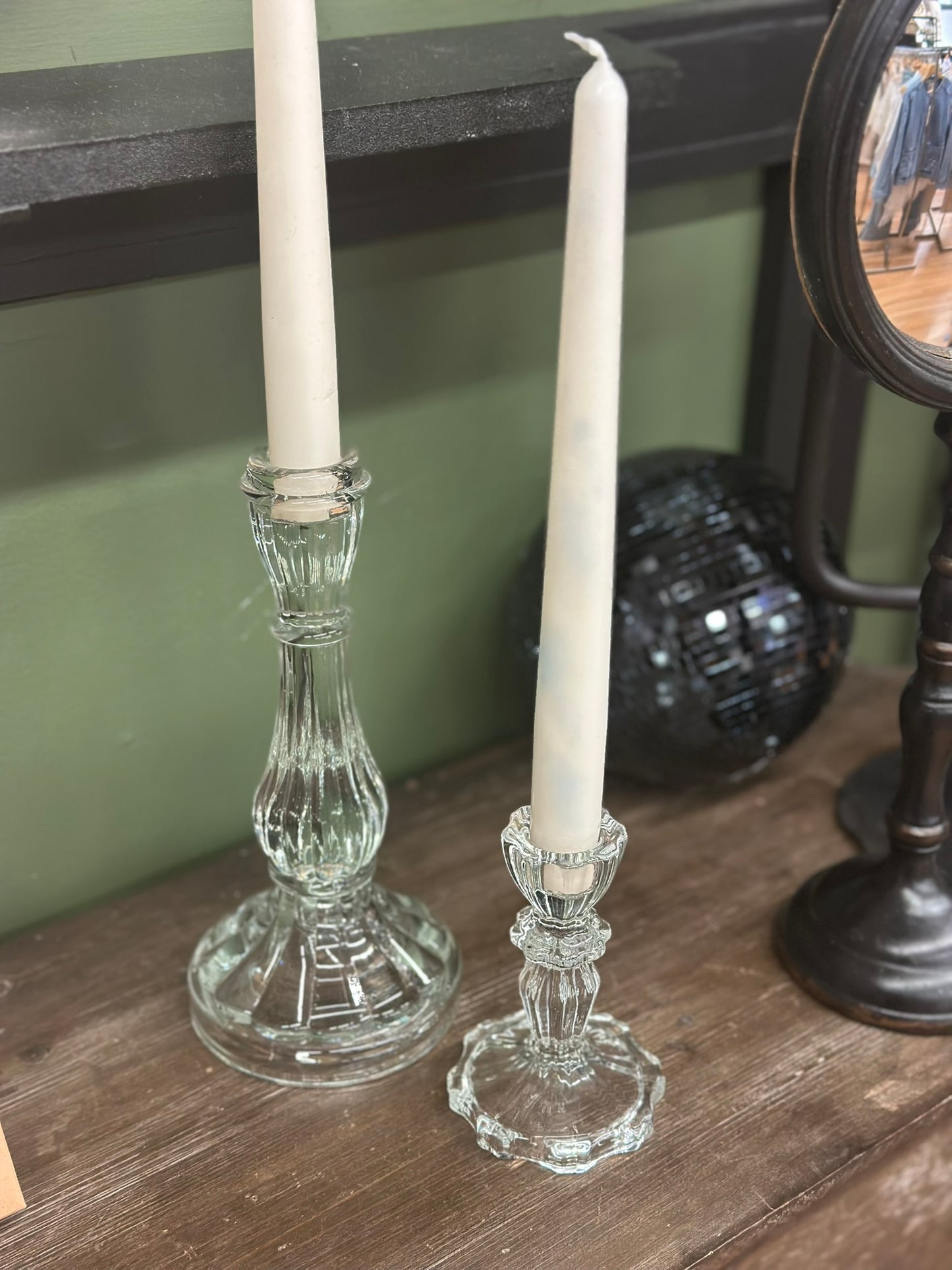 Bougeoir en verre - grand modèle