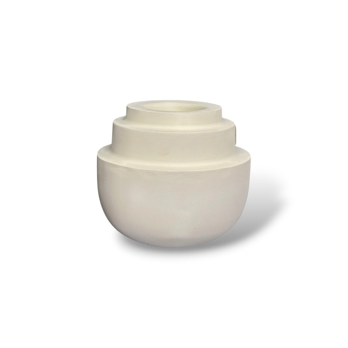 Bougeoir crème mat - Taille L