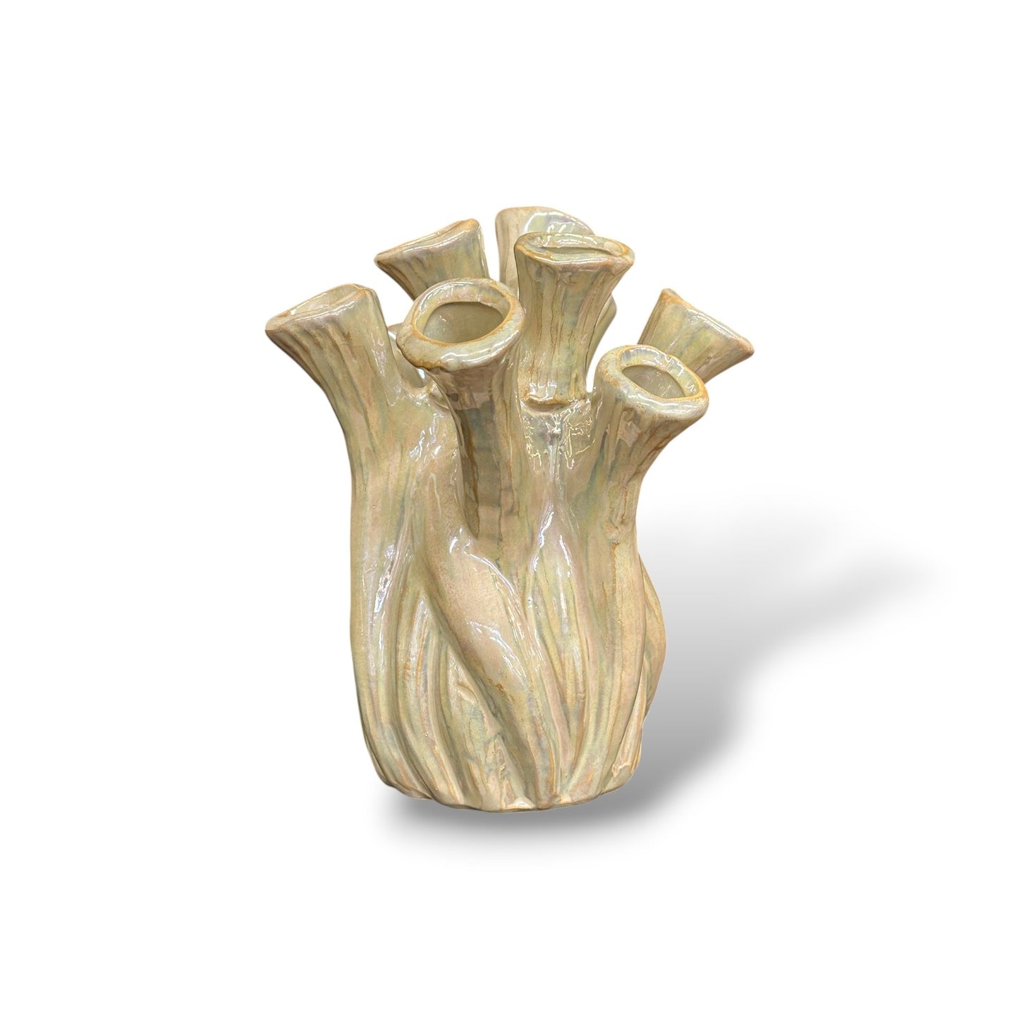 Vase tulipe irisé 9 branches