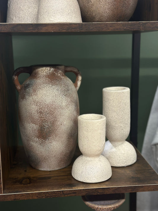 Bougeoir crème moucheté - Taille S