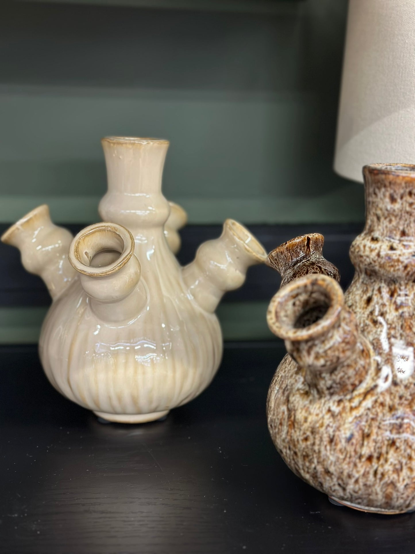 Vase tulipe beige