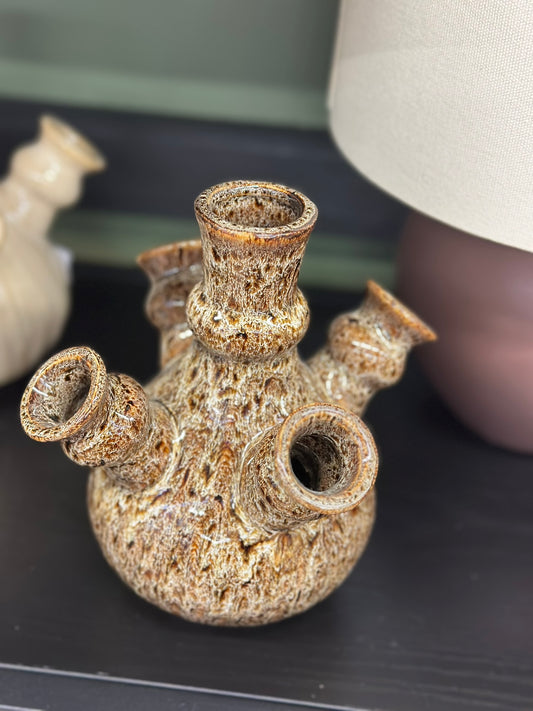Vase tulipe marron