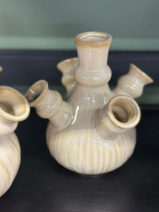 Vase tulipe beige