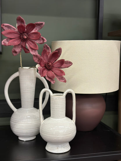 Vase blanc 2 anses - Taille S