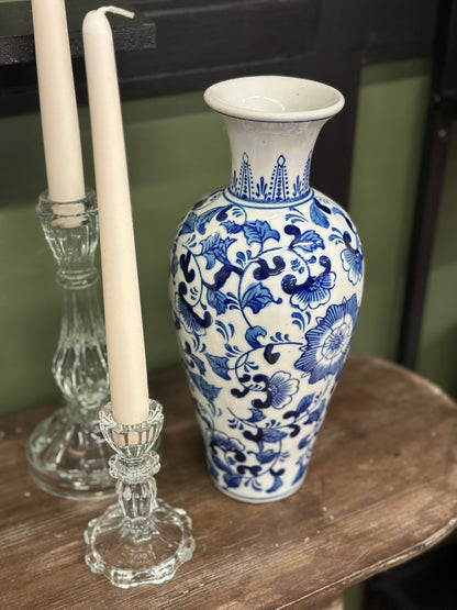 Vase bleu de Chine en porcelaine