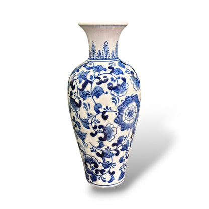 Vase bleu de Chine en porcelaine