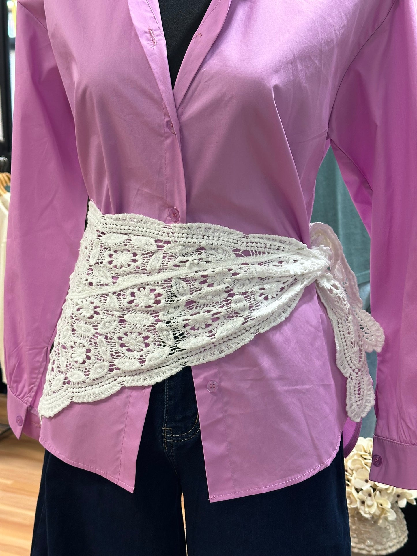 Foulard en crochet - Blanc